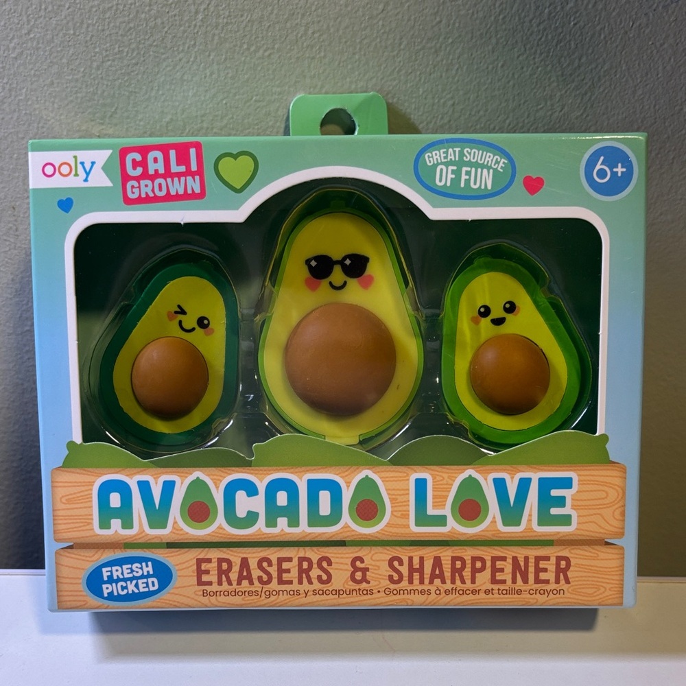 Avocado Erasers & Sharpener
